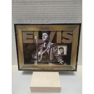 official USPS Elvis Presley Framed Art piece featuring the August 12, 2015